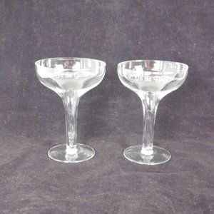 Toast to the Bride & Groom Clear Glasses Wedding Reception Wine Alcohol Party